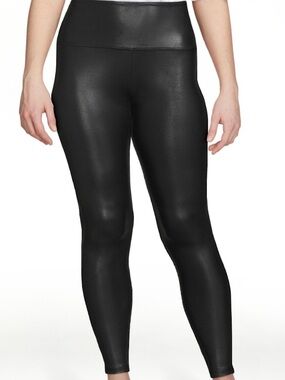 BRAND NEW Time and Tru Women's Faux Leather Leggings, Full Length,